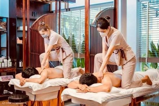 Traditional Thai stretching massage in a premium spa